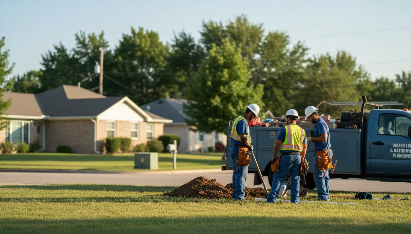 Residential water line and bathroom plumbing service in Woodland, WI